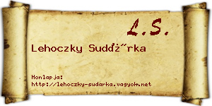 Lehoczky Sudárka névjegykártya